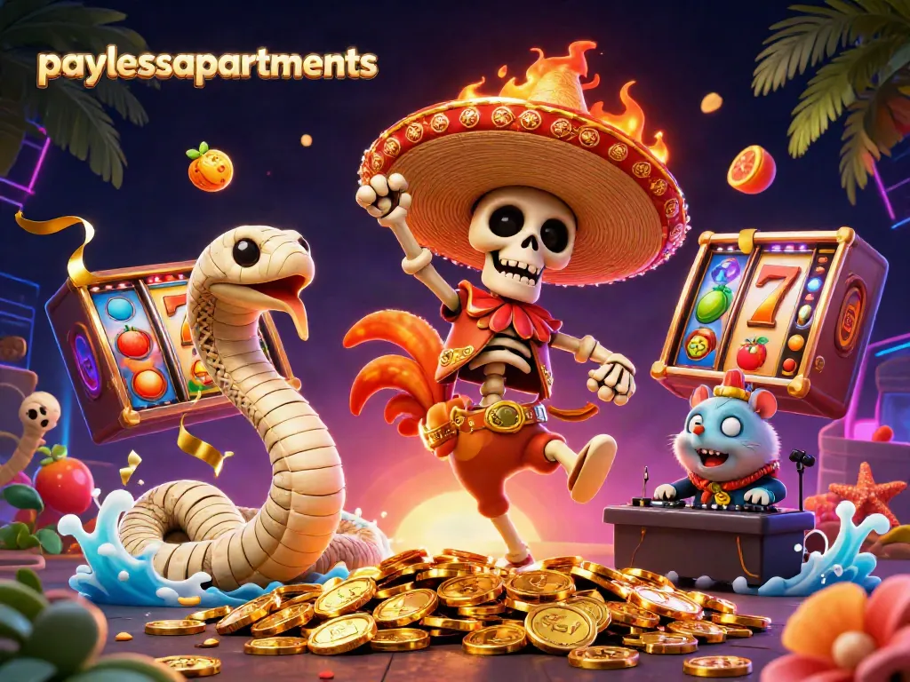 Experience thrilling wins at paylessapartments while encountering vibrant slot games and animated characters.