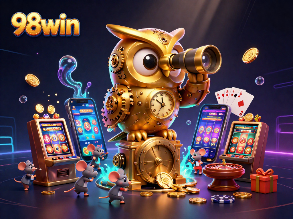 Engage in thrilling gameplay at 98win with vibrant casino elements and colorful slot games!