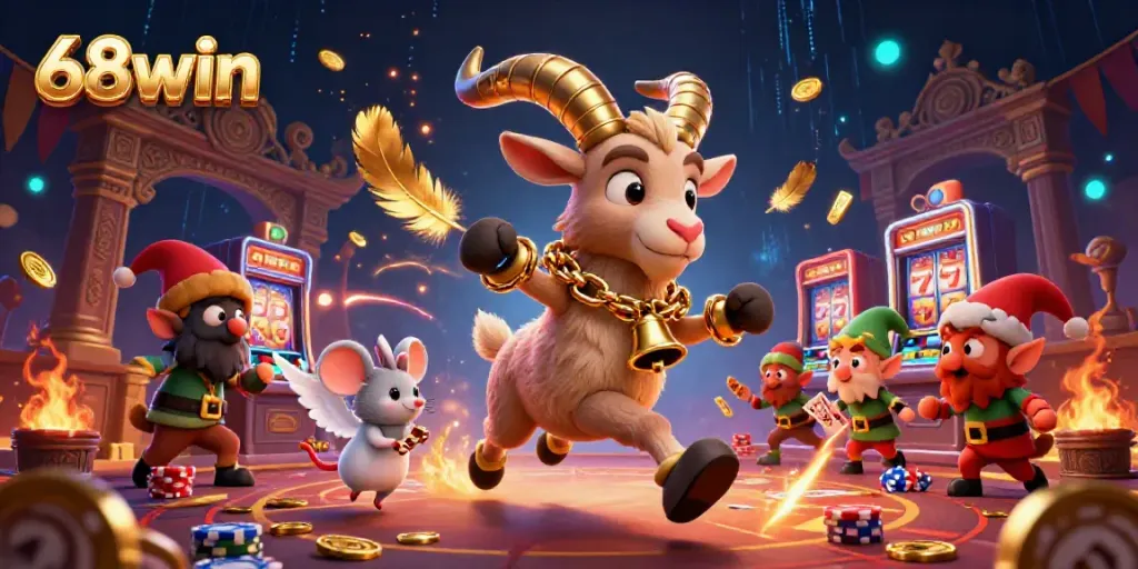 Experience thrilling action at the 68win casino with Krampus, angel mouse, and mischievous elf gremlins.